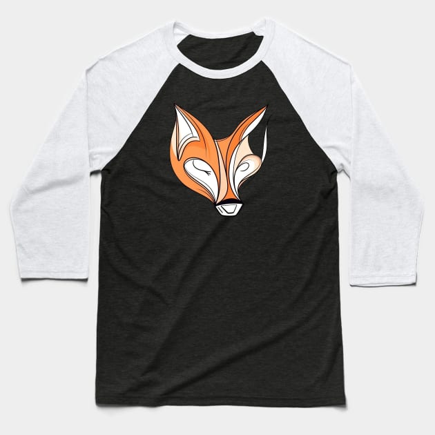 Abstract Fox Lines Baseball T-Shirt by stkUA